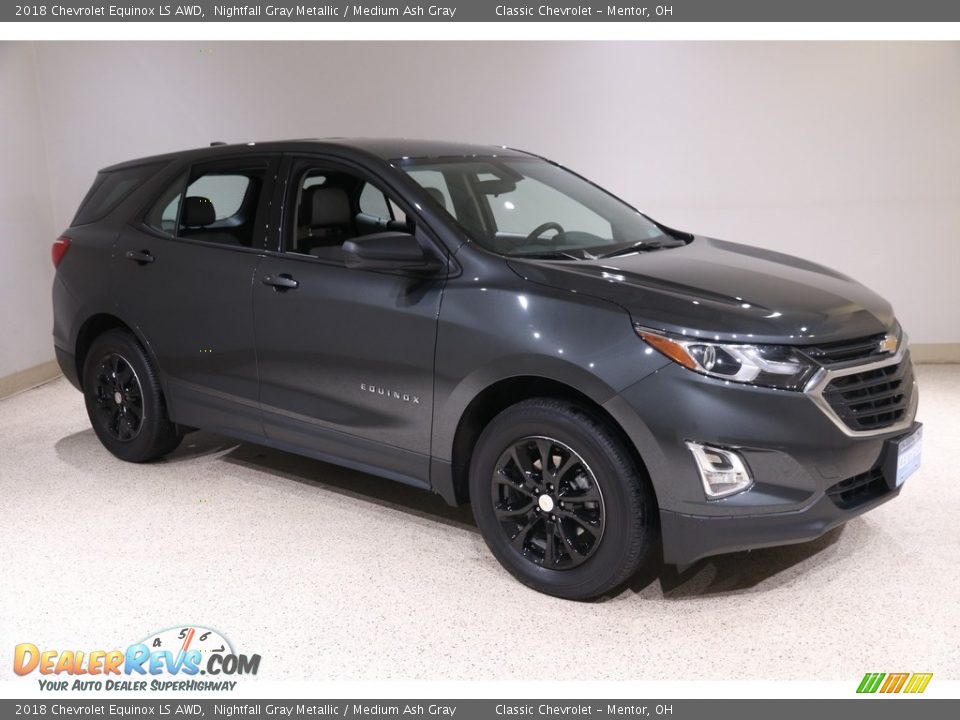 2018 Chevrolet Equinox LS AWD Nightfall Gray Metallic / Medium Ash Gray Photo #1