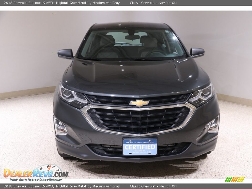 2018 Chevrolet Equinox LS AWD Nightfall Gray Metallic / Medium Ash Gray Photo #2