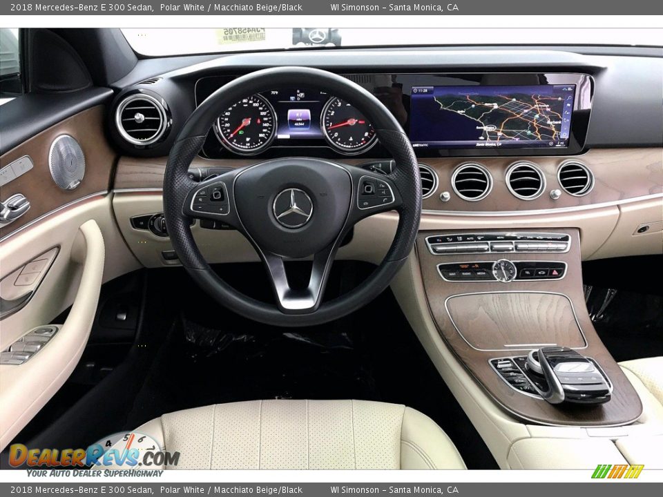 2018 Mercedes-Benz E 300 Sedan Polar White / Macchiato Beige/Black Photo #4