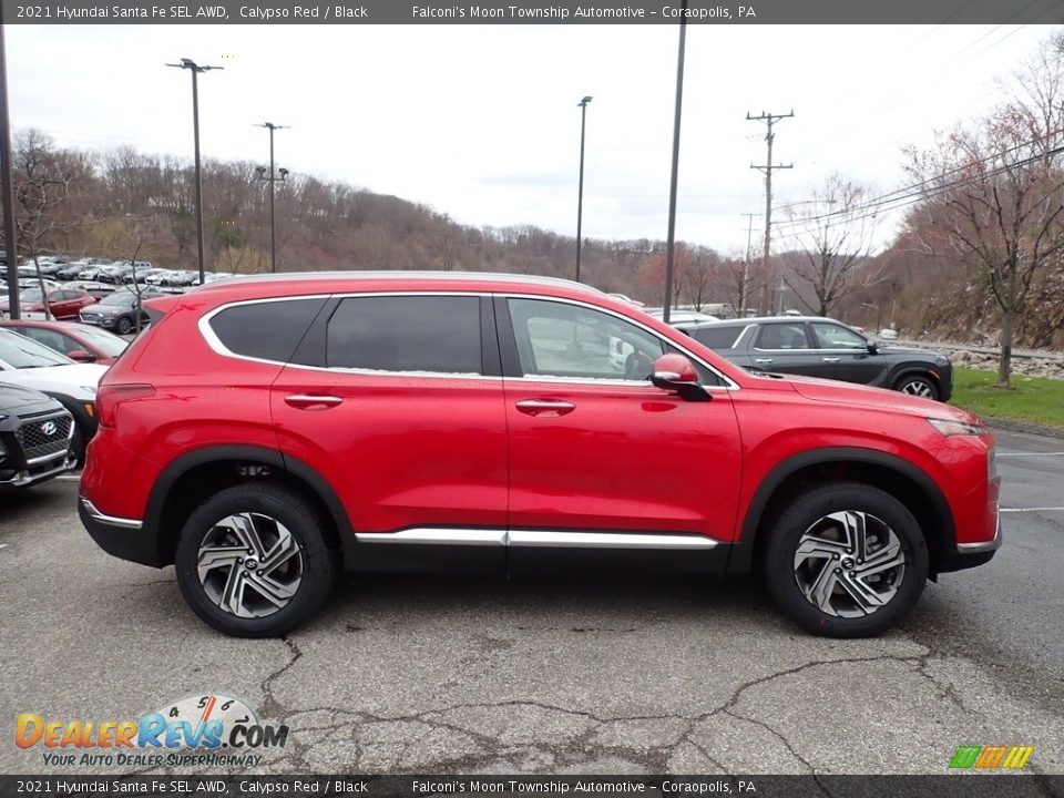 Calypso Red 2021 Hyundai Santa Fe SEL AWD Photo #1