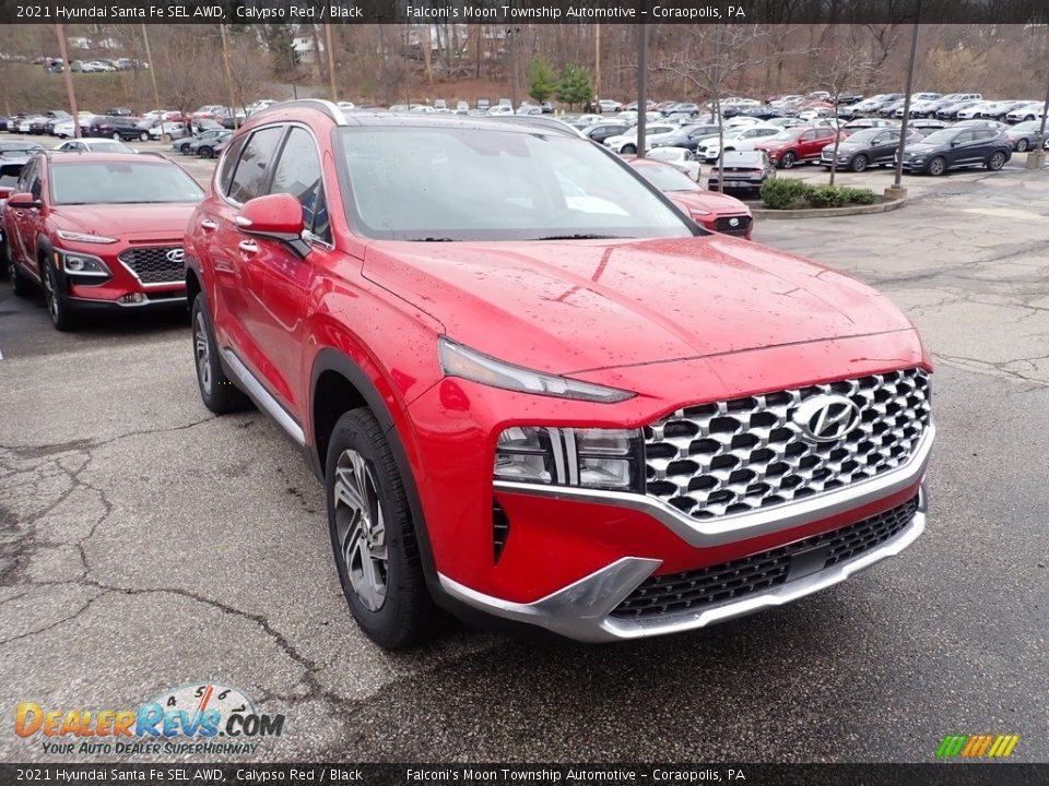 2021 Hyundai Santa Fe SEL AWD Calypso Red / Black Photo #3