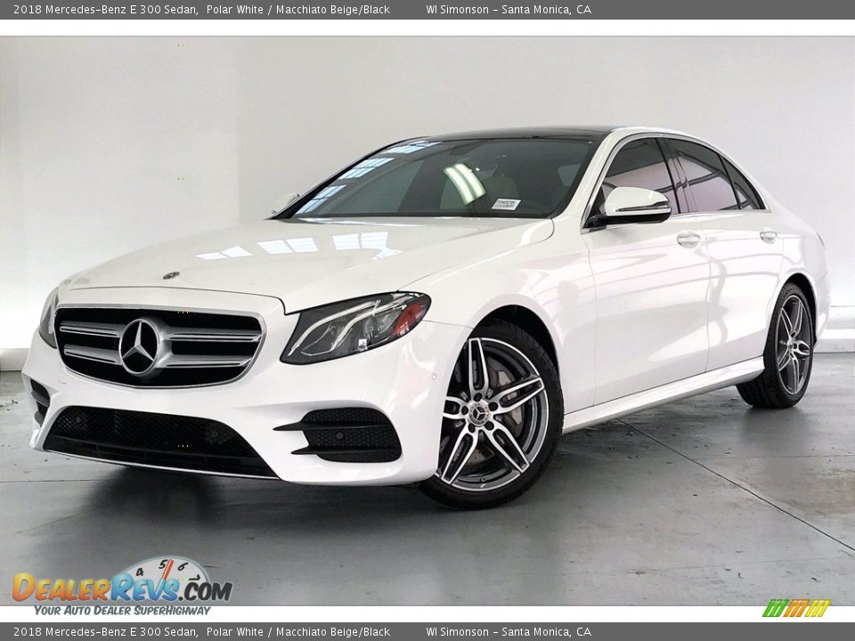 2018 Mercedes-Benz E 300 Sedan Polar White / Macchiato Beige/Black Photo #12