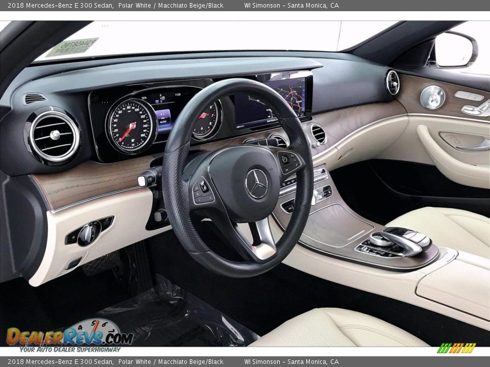 2018 Mercedes-Benz E 300 Sedan Polar White / Macchiato Beige/Black Photo #14