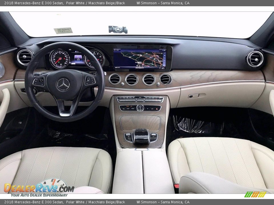 2018 Mercedes-Benz E 300 Sedan Polar White / Macchiato Beige/Black Photo #15