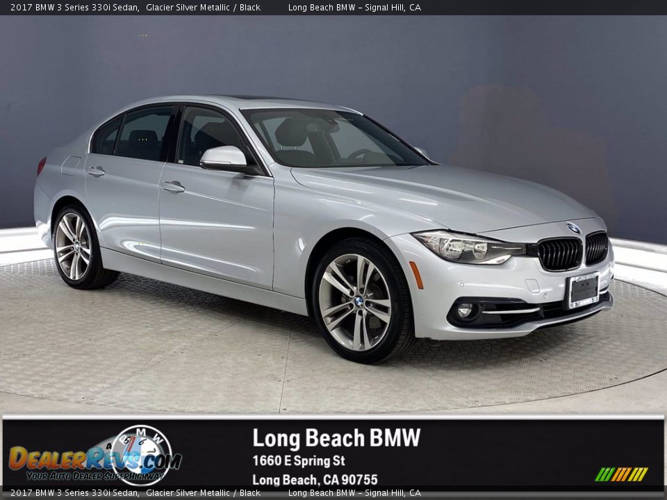 2017 BMW 3 Series 330i Sedan Glacier Silver Metallic / Black Photo #1