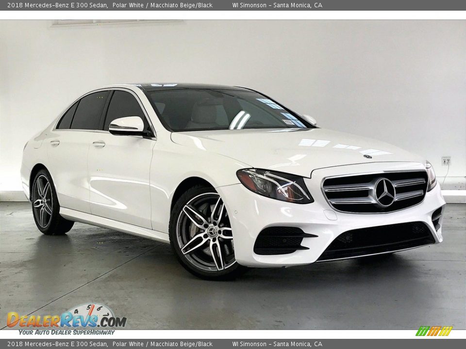 2018 Mercedes-Benz E 300 Sedan Polar White / Macchiato Beige/Black Photo #34