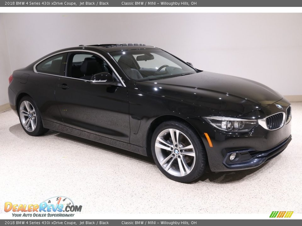 2018 BMW 4 Series 430i xDrive Coupe Jet Black / Black Photo #1