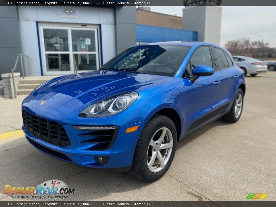 2018 Porsche Macan Sapphire Blue Metallic / Black Photo #1