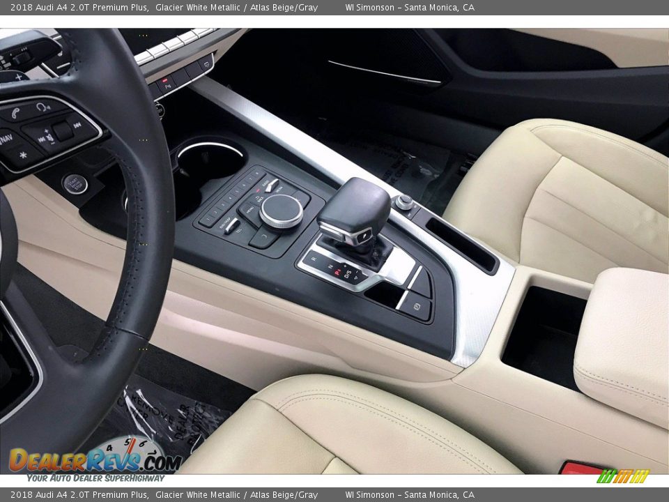 2018 Audi A4 2.0T Premium Plus Glacier White Metallic / Atlas Beige/Gray Photo #17