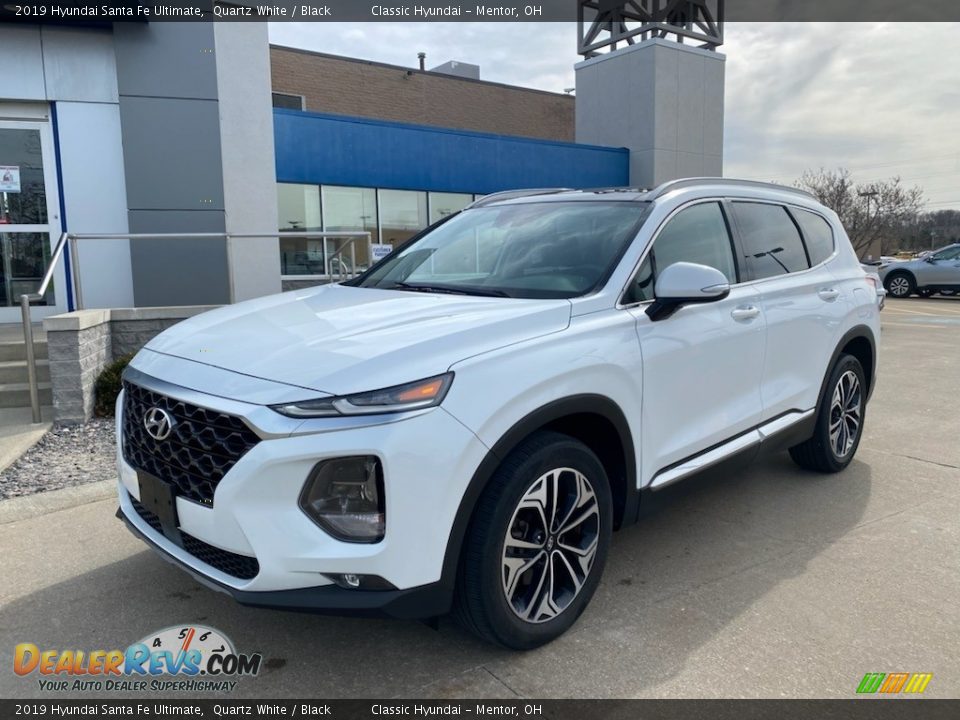 2019 Hyundai Santa Fe Ultimate Quartz White / Black Photo #1