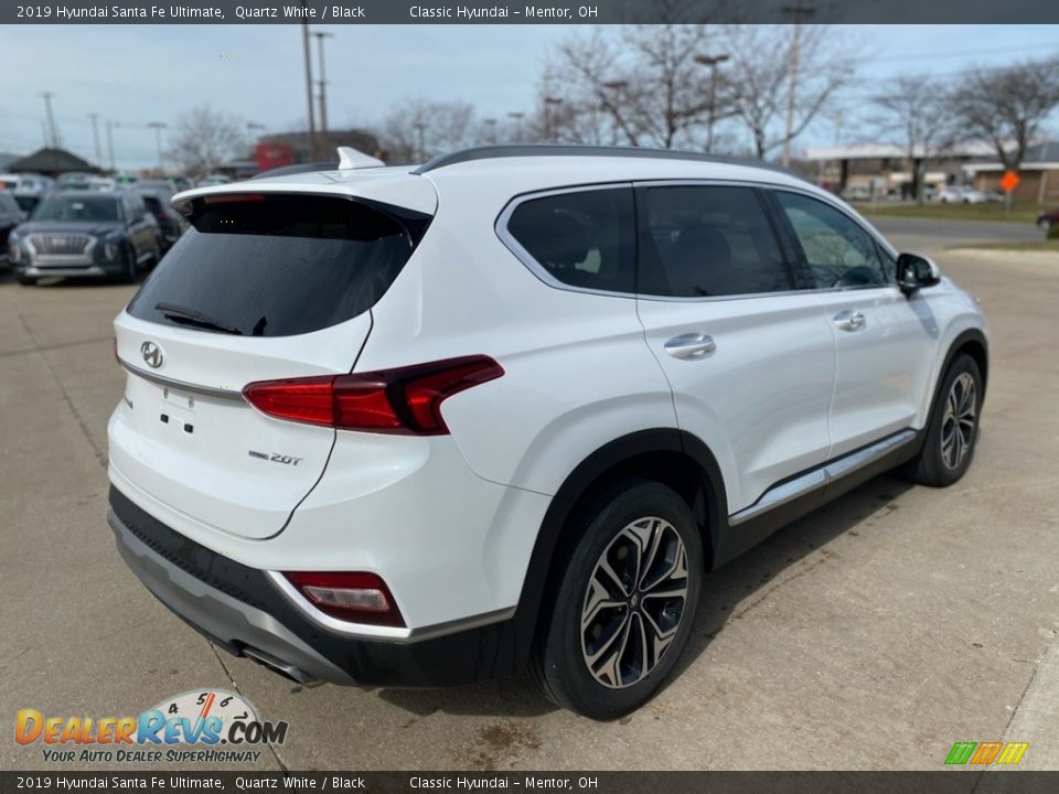 2019 Hyundai Santa Fe Ultimate Quartz White / Black Photo #2