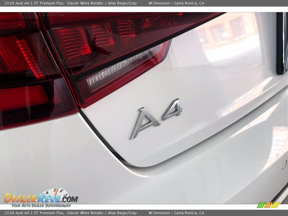 2018 Audi A4 2.0T Premium Plus Glacier White Metallic / Atlas Beige/Gray Photo #31