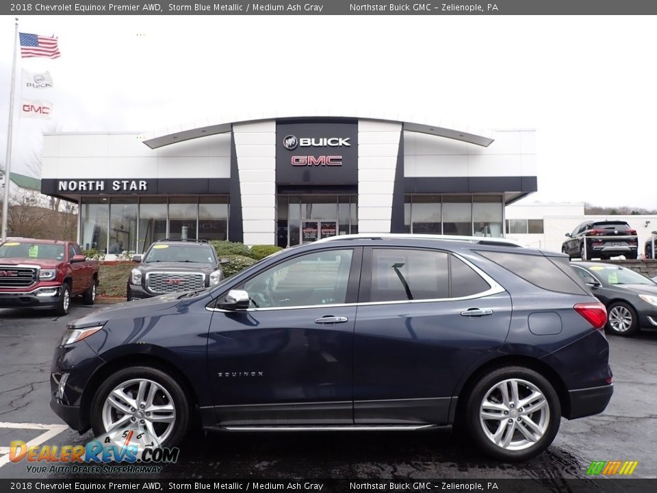 2018 Chevrolet Equinox Premier AWD Storm Blue Metallic / Medium Ash Gray Photo #1