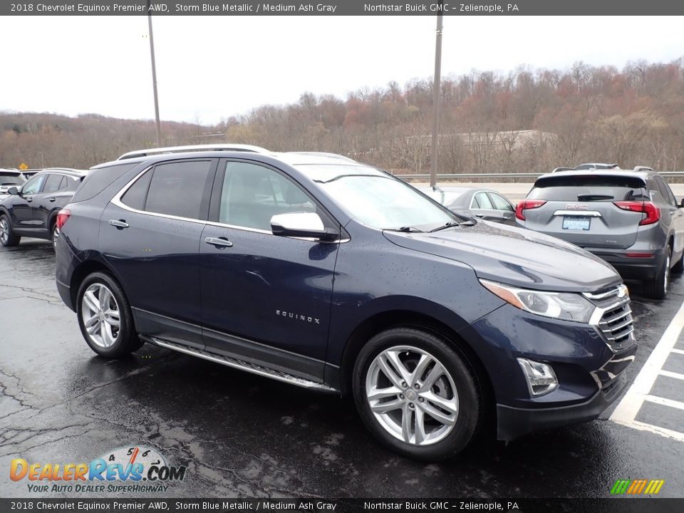 2018 Chevrolet Equinox Premier AWD Storm Blue Metallic / Medium Ash Gray Photo #4