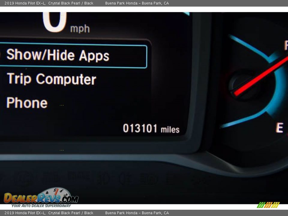 2019 Honda Pilot EX-L Crystal Black Pearl / Black Photo #6