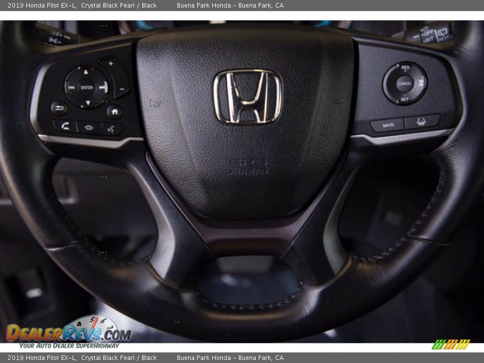 2019 Honda Pilot EX-L Crystal Black Pearl / Black Photo #13