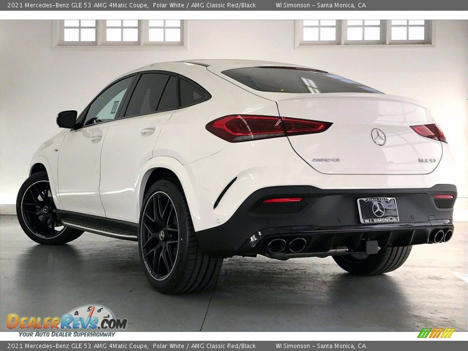 2021 Mercedes-Benz GLE 53 AMG 4Matic Coupe Polar White / AMG Classic Red/Black Photo #2