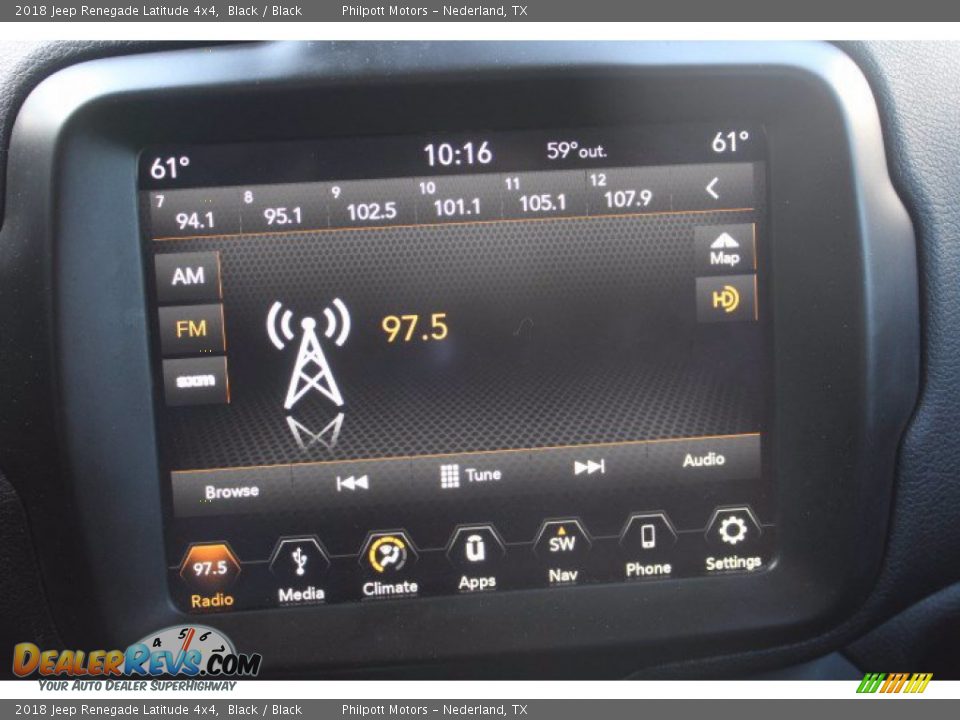 2018 Jeep Renegade Latitude 4x4 Black / Black Photo #20