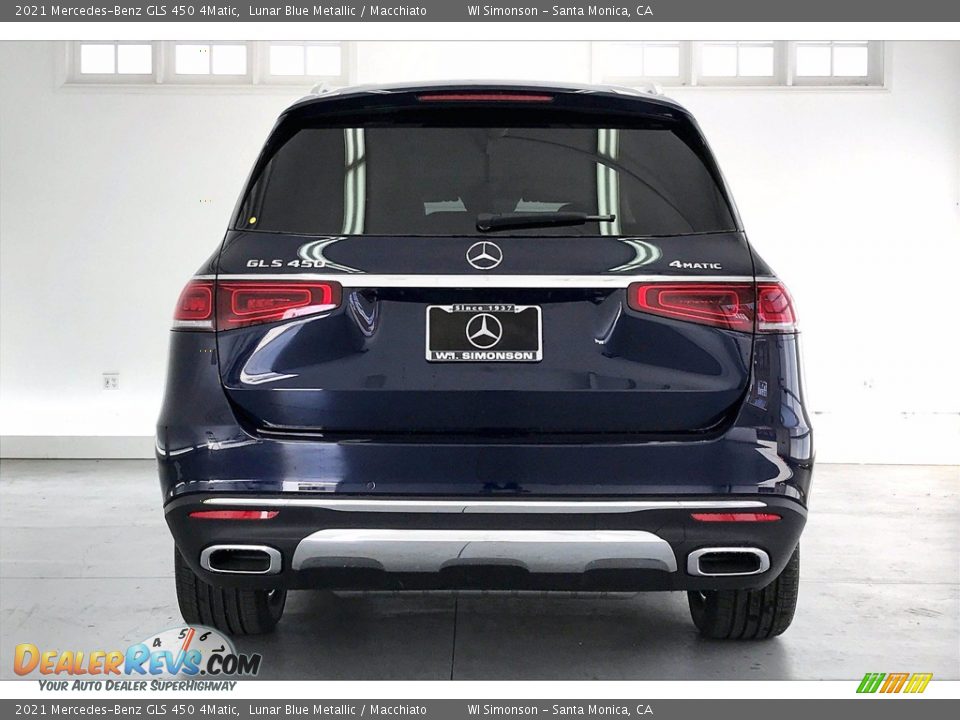 2021 Mercedes-Benz GLS 450 4Matic Lunar Blue Metallic / Macchiato Photo #3