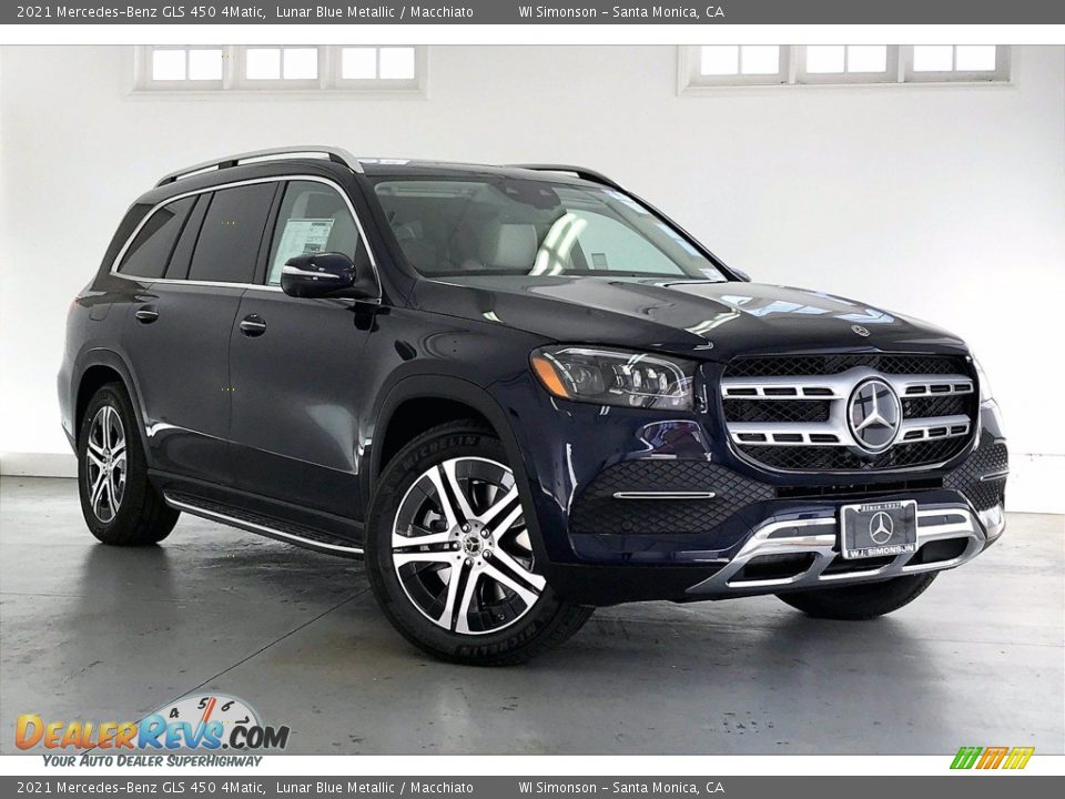 2021 Mercedes-Benz GLS 450 4Matic Lunar Blue Metallic / Macchiato Photo #12