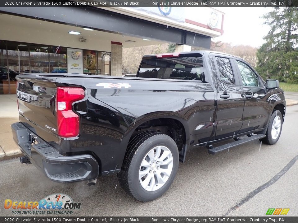 2020 Chevrolet Silverado 1500 Custom Double Cab 4x4 Black / Jet Black Photo #2