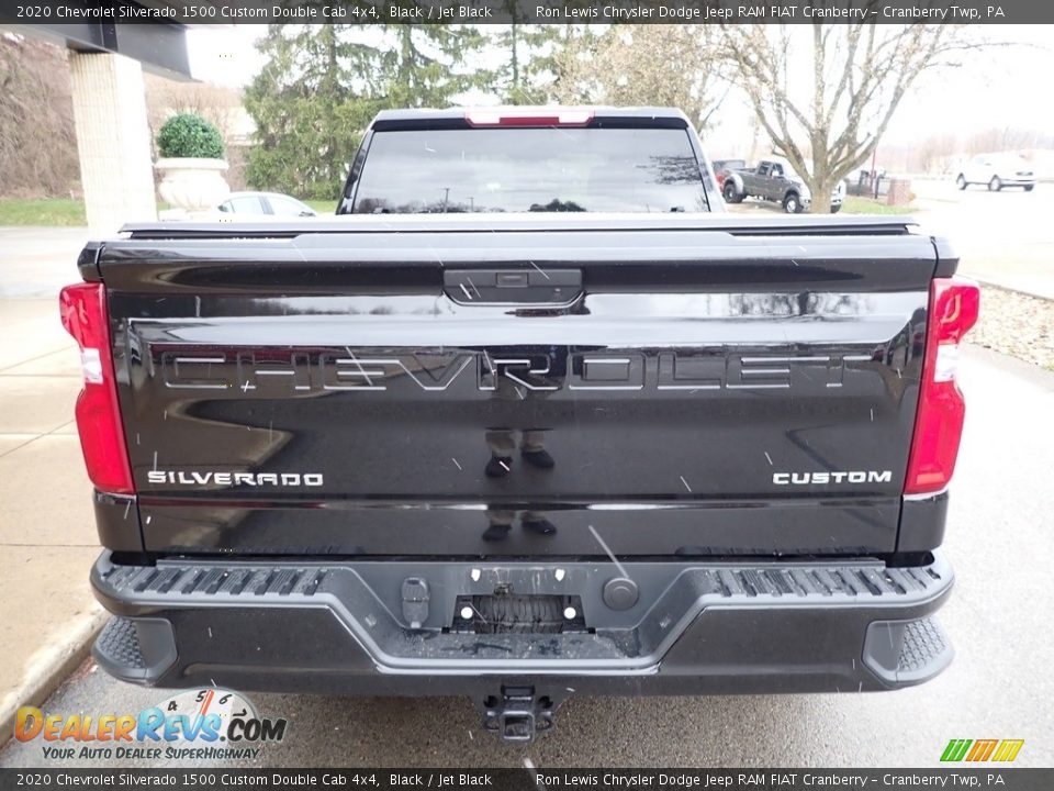 2020 Chevrolet Silverado 1500 Custom Double Cab 4x4 Black / Jet Black Photo #3