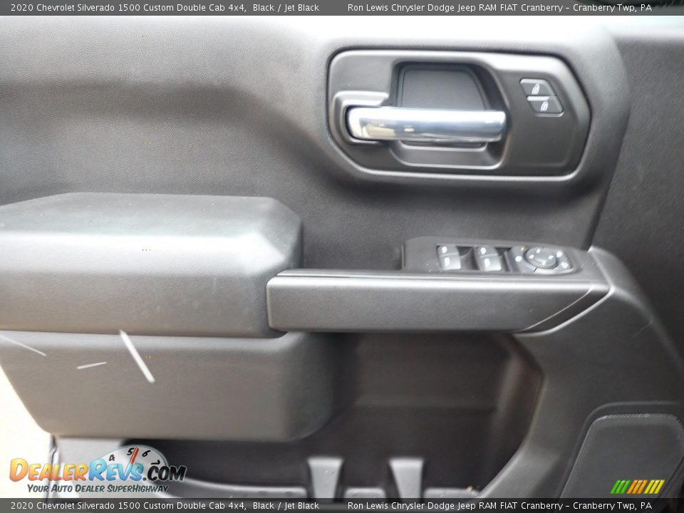 2020 Chevrolet Silverado 1500 Custom Double Cab 4x4 Black / Jet Black Photo #15