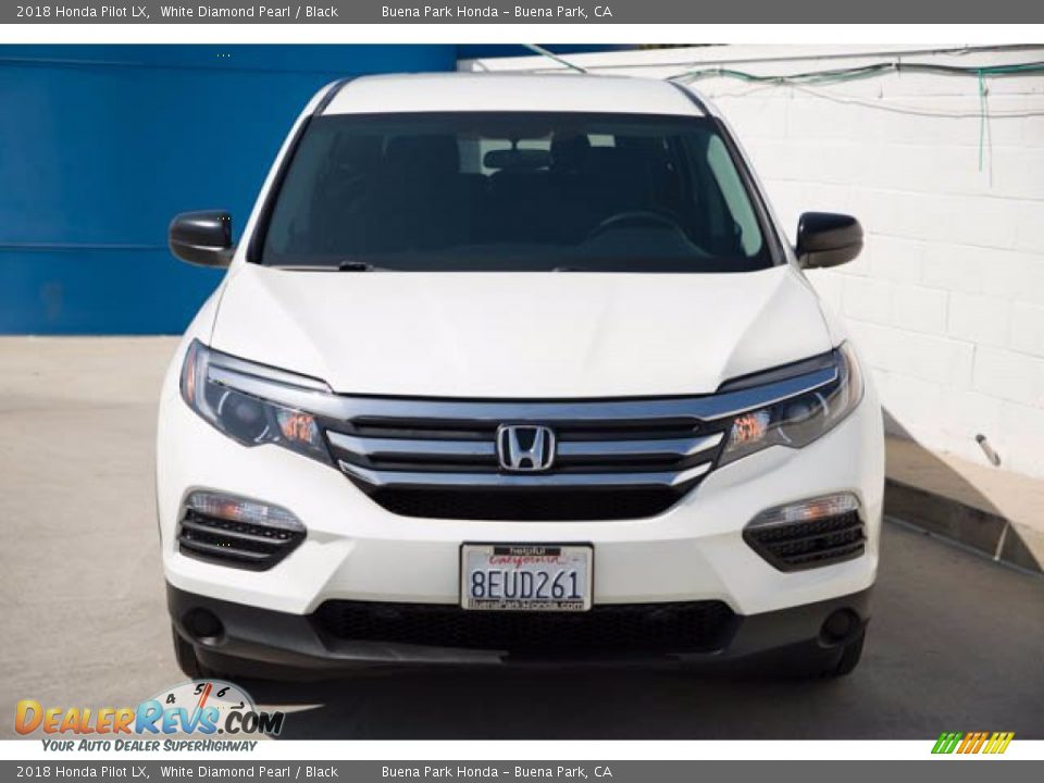 2018 Honda Pilot LX White Diamond Pearl / Black Photo #7