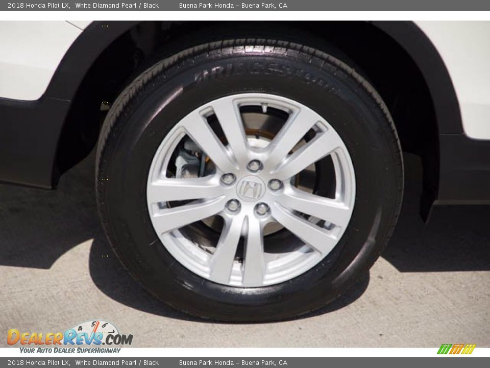 2018 Honda Pilot LX White Diamond Pearl / Black Photo #34