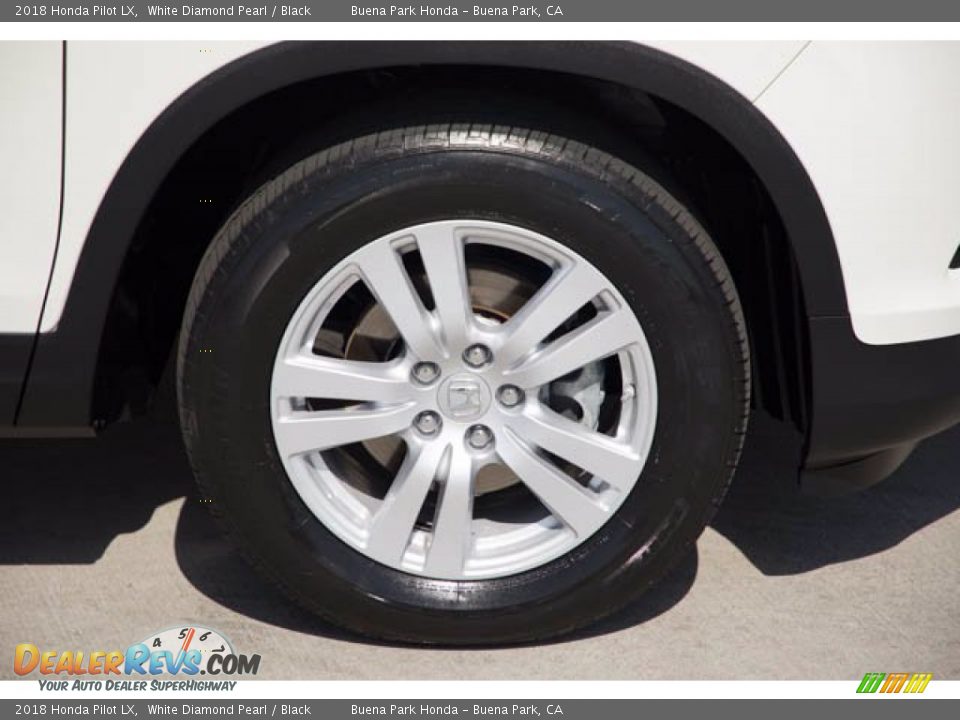 2018 Honda Pilot LX White Diamond Pearl / Black Photo #35