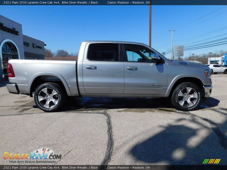 2021 Ram 1500 Laramie Crew Cab 4x4 Billet Silver Metallic / Black Photo #3