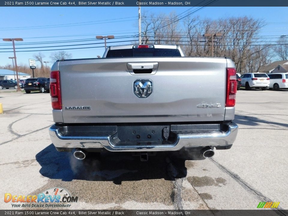 2021 Ram 1500 Laramie Crew Cab 4x4 Billet Silver Metallic / Black Photo #4