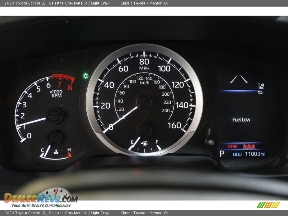 2020 Toyota Corolla LE Celestite Gray Metallic / Light Gray Photo #8