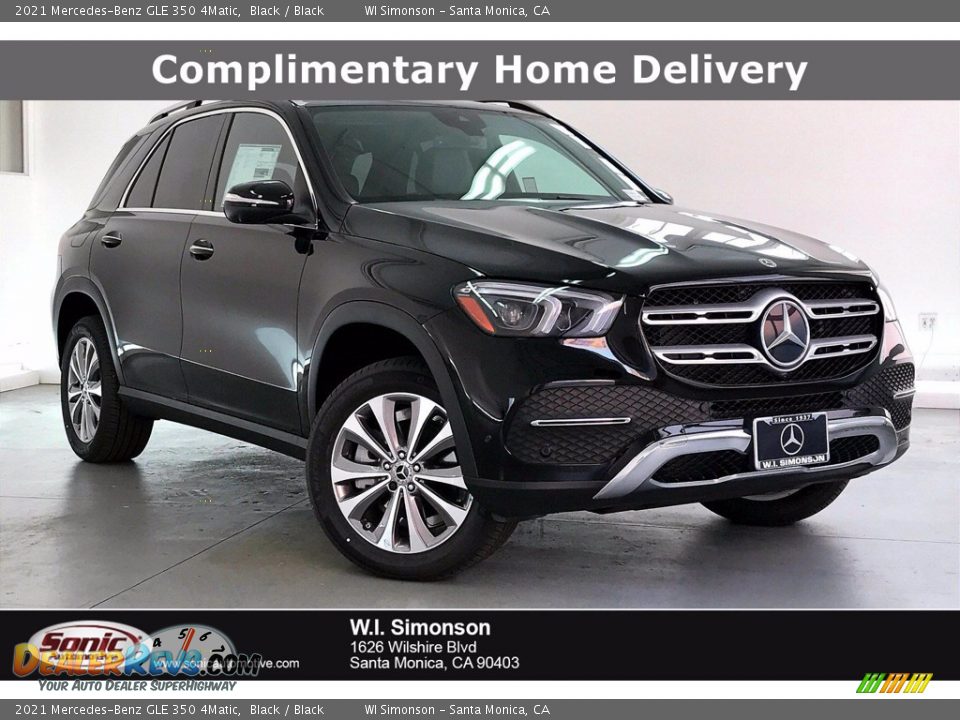 2021 Mercedes-Benz GLE 350 4Matic Black / Black Photo #1