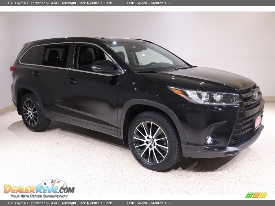 2018 Toyota Highlander SE AWD Midnight Black Metallic / Black Photo #1
