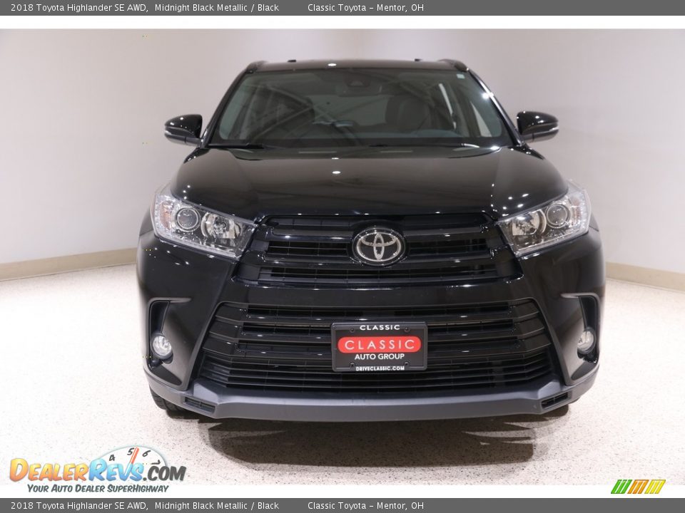 2018 Toyota Highlander SE AWD Midnight Black Metallic / Black Photo #2
