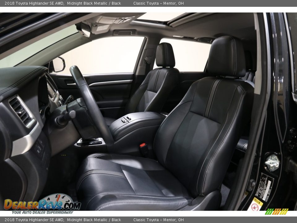 2018 Toyota Highlander SE AWD Midnight Black Metallic / Black Photo #5