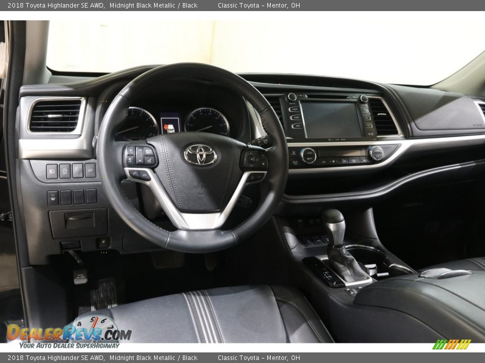 2018 Toyota Highlander SE AWD Midnight Black Metallic / Black Photo #6