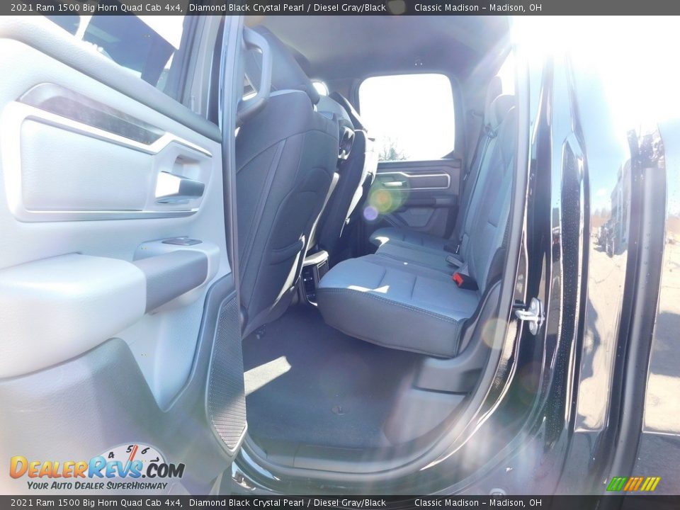2021 Ram 1500 Big Horn Quad Cab 4x4 Diamond Black Crystal Pearl / Diesel Gray/Black Photo #9