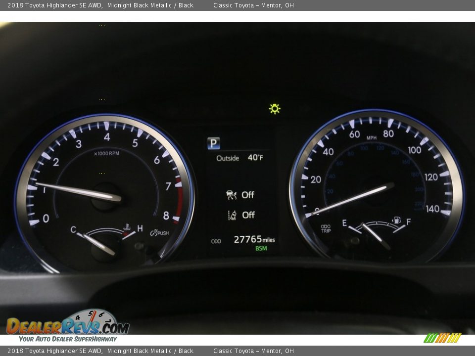 2018 Toyota Highlander SE AWD Midnight Black Metallic / Black Photo #8