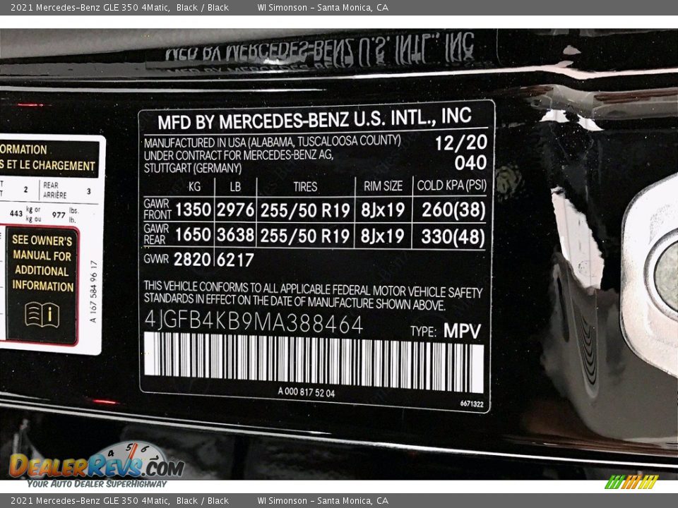 2021 Mercedes-Benz GLE 350 4Matic Black / Black Photo #11
