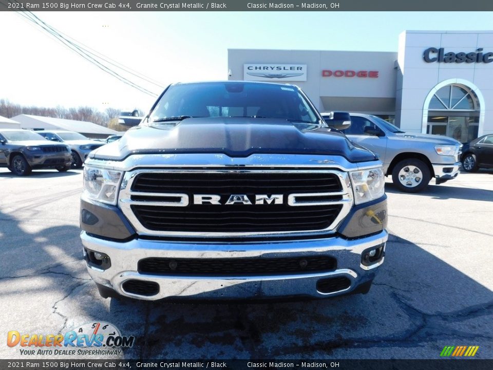 2021 Ram 1500 Big Horn Crew Cab 4x4 Granite Crystal Metallic / Black Photo #2