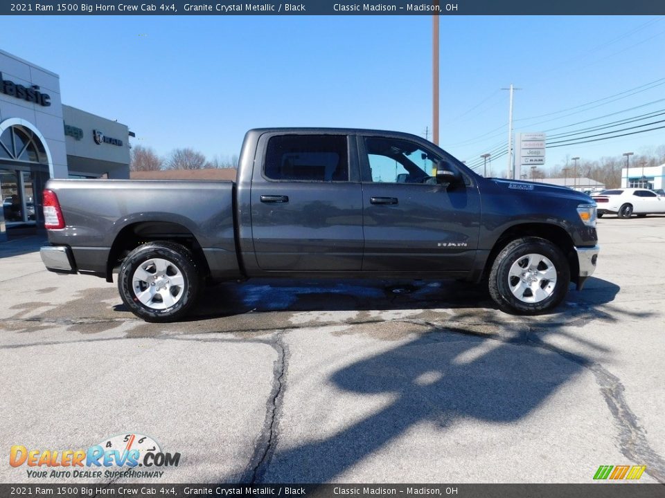 2021 Ram 1500 Big Horn Crew Cab 4x4 Granite Crystal Metallic / Black Photo #3