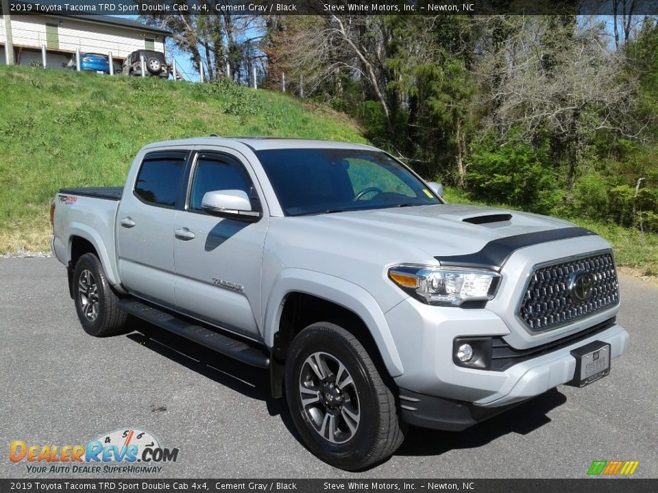 2019 Toyota Tacoma TRD Sport Double Cab 4x4 Cement Gray / Black Photo #7