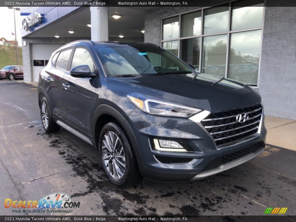 2021 Hyundai Tucson Ulitimate AWD Dusk Blue / Beige Photo #1