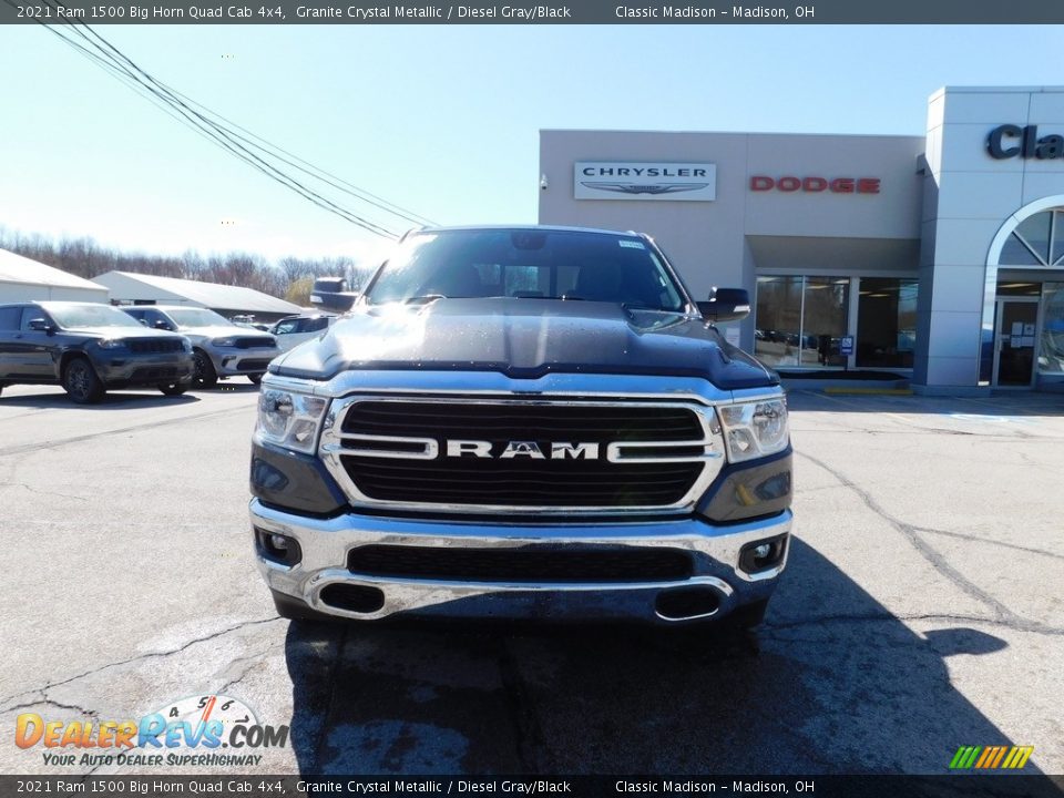2021 Ram 1500 Big Horn Quad Cab 4x4 Granite Crystal Metallic / Diesel Gray/Black Photo #2