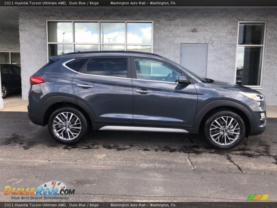 2021 Hyundai Tucson Ulitimate AWD Dusk Blue / Beige Photo #2