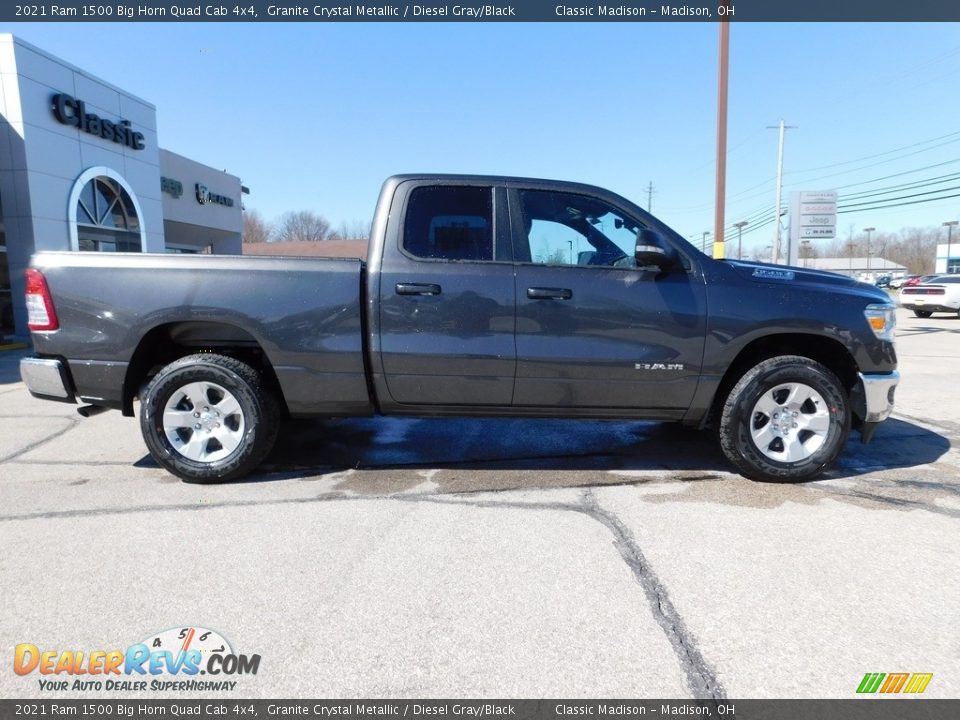 2021 Ram 1500 Big Horn Quad Cab 4x4 Granite Crystal Metallic / Diesel Gray/Black Photo #3