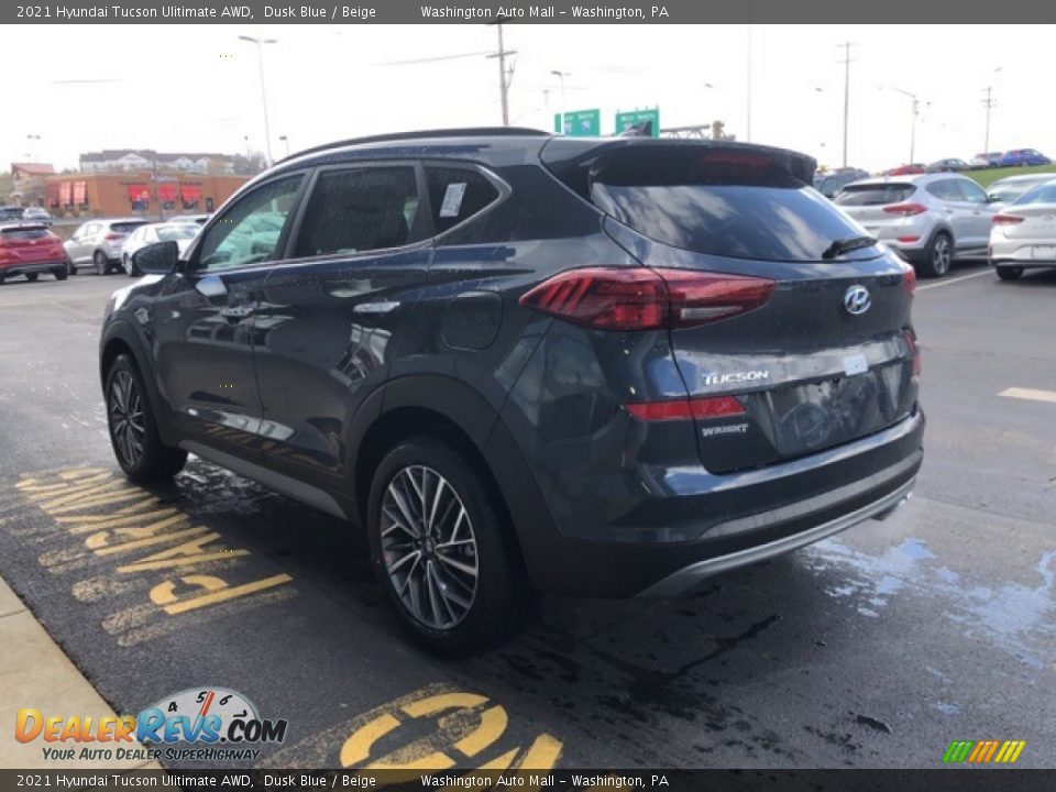 2021 Hyundai Tucson Ulitimate AWD Dusk Blue / Beige Photo #3