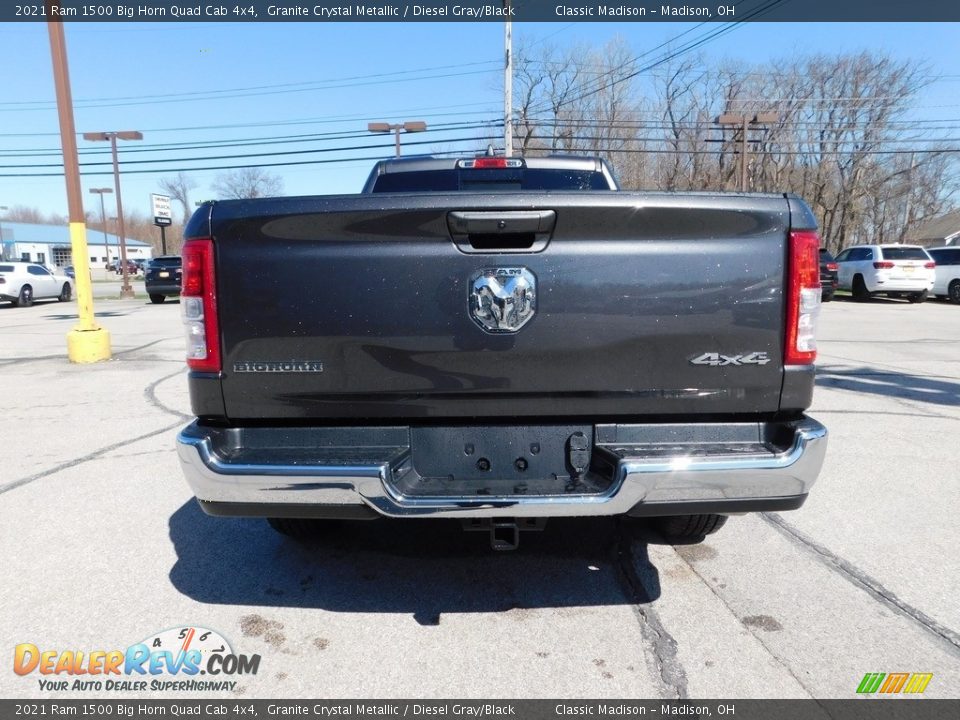 2021 Ram 1500 Big Horn Quad Cab 4x4 Granite Crystal Metallic / Diesel Gray/Black Photo #4